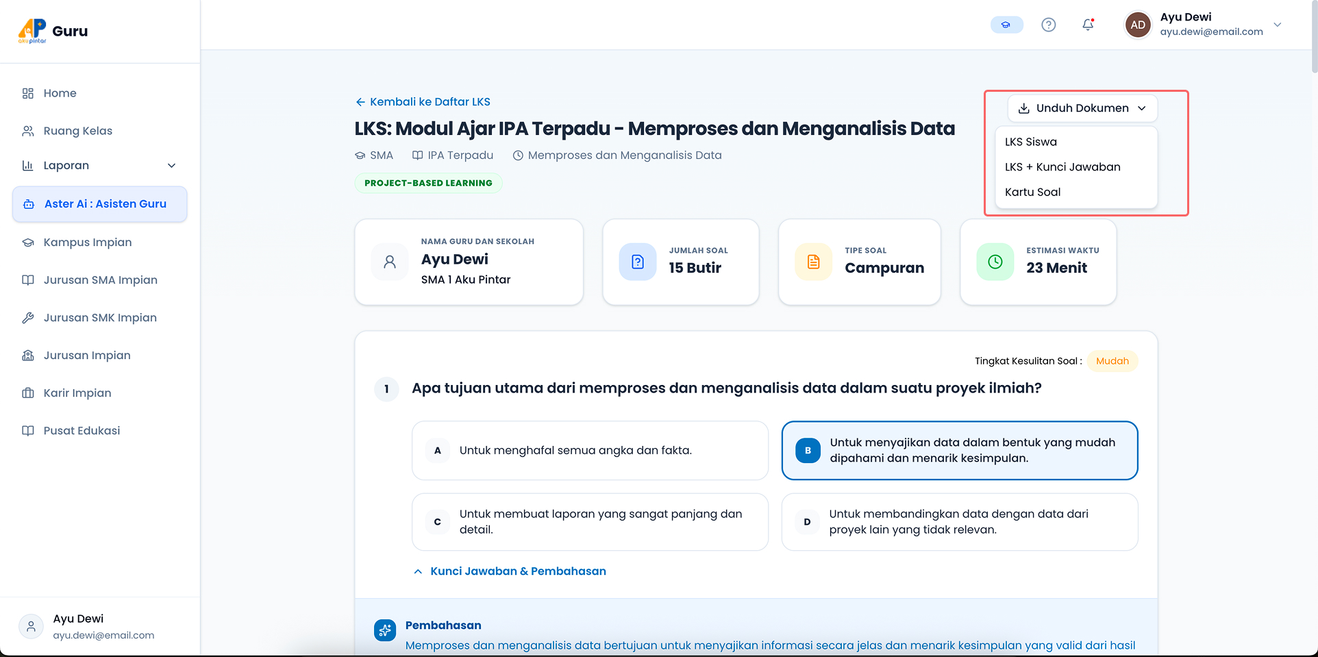 Pilihan Download LKS