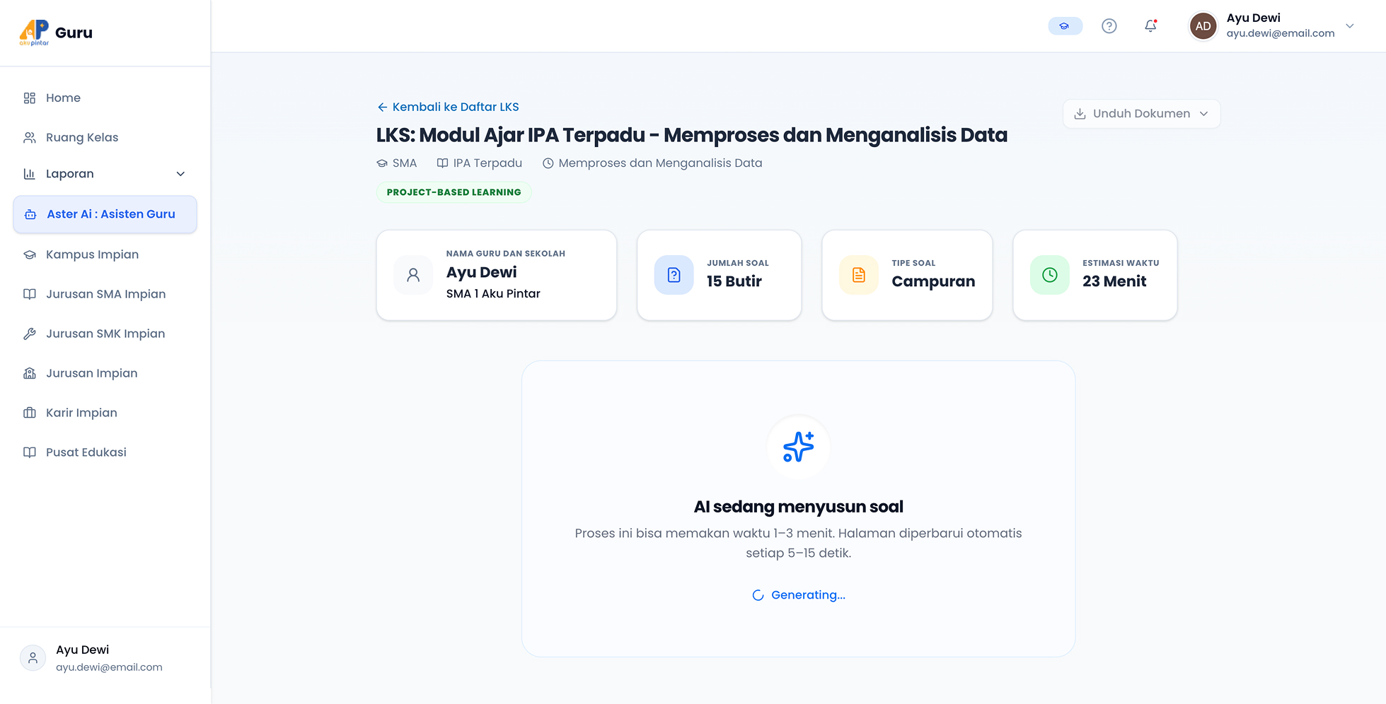Proses Generating LKS